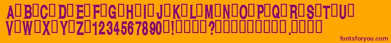 Kagan-fontti – violetit fontit oranssilla taustalla