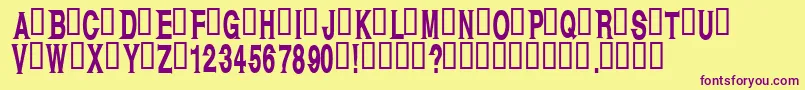 Kagan Font – Purple Fonts on Yellow Background