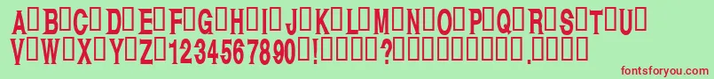 Kagan Font – Red Fonts on Green Background