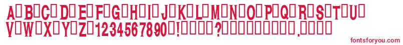 Kagan Font – Red Fonts on White Background