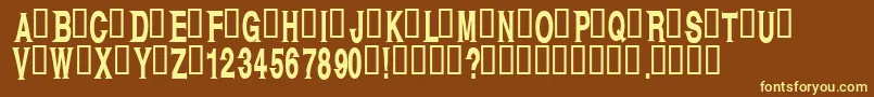 Kagan Font – Yellow Fonts on Brown Background