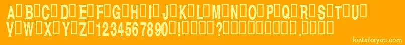 Kagan Font – Yellow Fonts on Orange Background