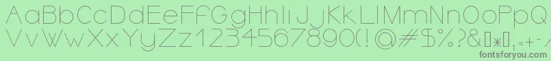 OrmontLight Font – Gray Fonts on Green Background