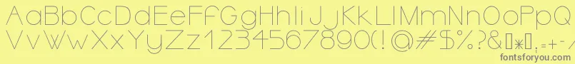 OrmontLight Font – Gray Fonts on Yellow Background