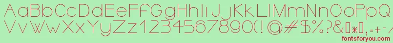 OrmontLight Font – Red Fonts on Green Background