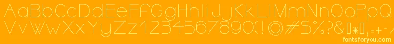 OrmontLight Font – Yellow Fonts on Orange Background