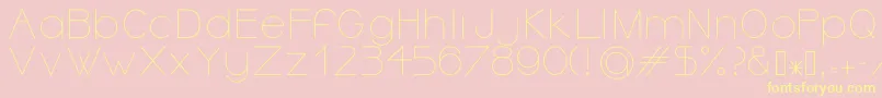 OrmontLight Font – Yellow Fonts on Pink Background