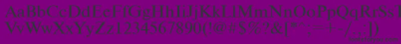 Nwt-Schriftart – Schwarze Schriften auf violettem Hintergrund