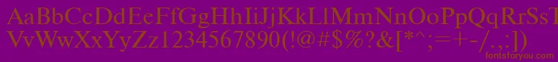 Nwt Font – Brown Fonts on Purple Background