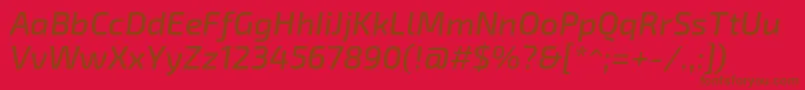 Exo2Mediumitalic Font – Brown Fonts on Red Background