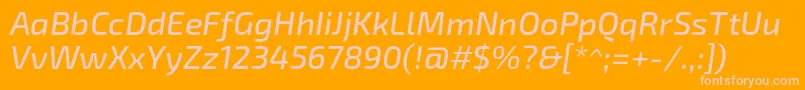 Exo2Mediumitalic Font – Pink Fonts on Orange Background