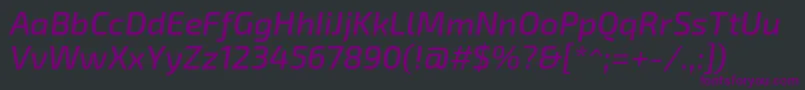 Exo2Mediumitalic Font – Purple Fonts on Black Background