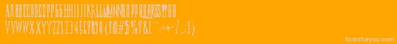 DeadlyBlackChain Font – Pink Fonts on Orange Background