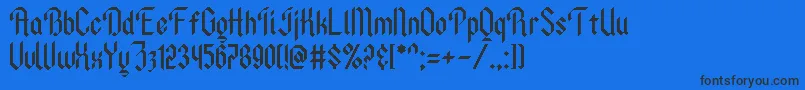 AncientModernTales Font – Black Fonts on Blue Background