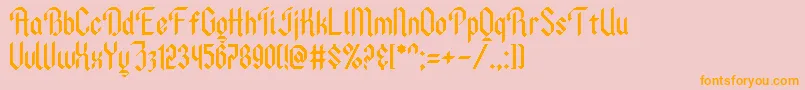 AncientModernTales Font – Orange Fonts on Pink Background