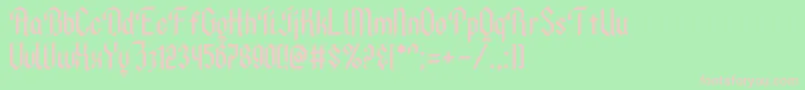 AncientModernTales Font – Pink Fonts on Green Background