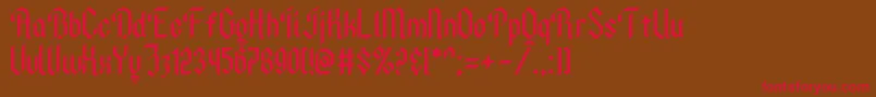 AncientModernTales Font – Red Fonts on Brown Background