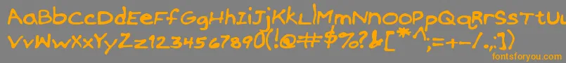 MtfTamarasHusband Font – Orange Fonts on Gray Background