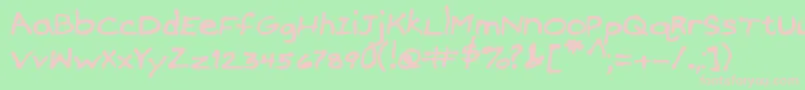 MtfTamarasHusband Font – Pink Fonts on Green Background