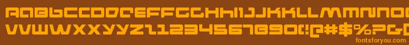 Pulse-fontti – oranssit fontit ruskealla taustalla