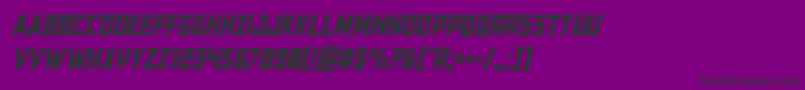 Buchanancondital-Schriftart – Schwarze Schriften auf violettem Hintergrund