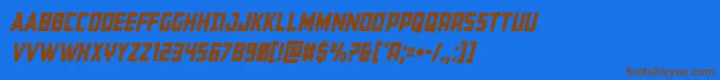 Buchanancondital Font – Brown Fonts on Blue Background