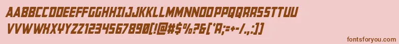 Buchanancondital Font – Brown Fonts on Pink Background