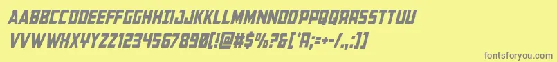 Buchanancondital Font – Gray Fonts on Yellow Background