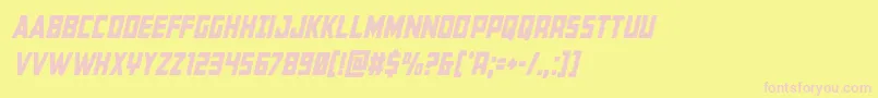 Buchanancondital Font – Pink Fonts on Yellow Background