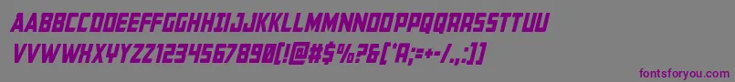 Buchanancondital Font – Purple Fonts on Gray Background