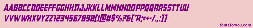 Buchanancondital Font – Purple Fonts on Pink Background