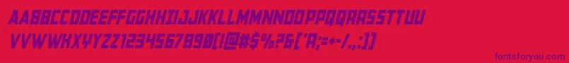 Buchanancondital Font – Purple Fonts on Red Background