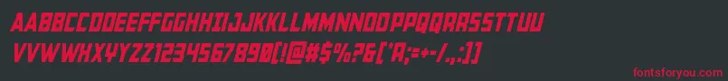 Buchanancondital Font – Red Fonts on Black Background