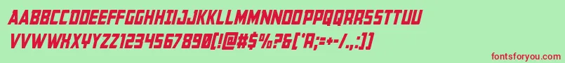 Buchanancondital Font – Red Fonts on Green Background