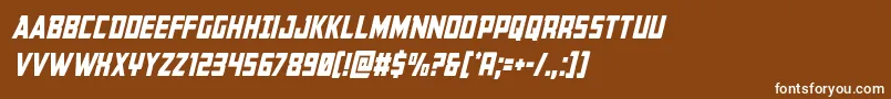 Buchanancondital Font – White Fonts on Brown Background
