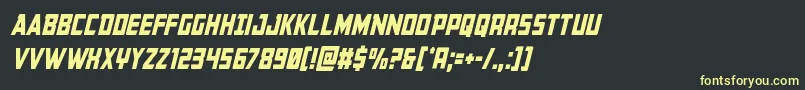 Buchanancondital Font – Yellow Fonts on Black Background
