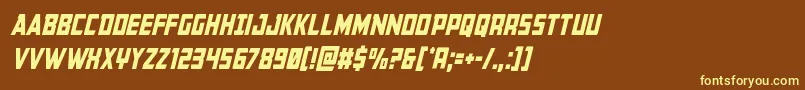 Buchanancondital Font – Yellow Fonts on Brown Background