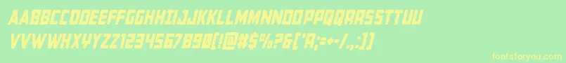 Buchanancondital Font – Yellow Fonts on Green Background