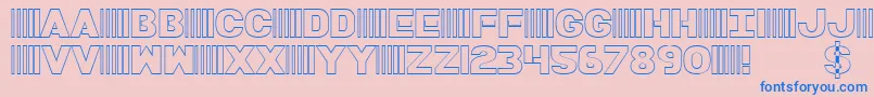 BamfOutline Font – Blue Fonts on Pink Background