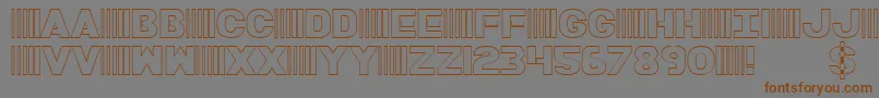 Fonte BamfOutline – fontes marrons em um fundo cinza
