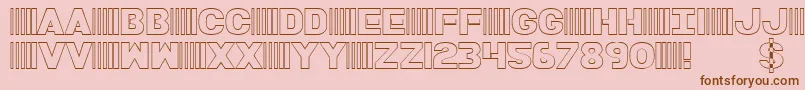 BamfOutline Font – Brown Fonts on Pink Background