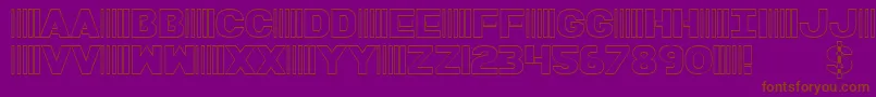 BamfOutline Font – Brown Fonts on Purple Background