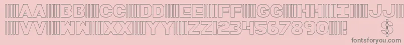 Czcionka BamfOutline – szare czcionki na różowym tle