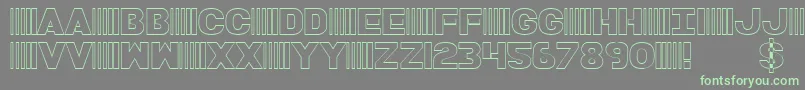 BamfOutline-Schriftart – Grüne Schriften auf grauem Hintergrund