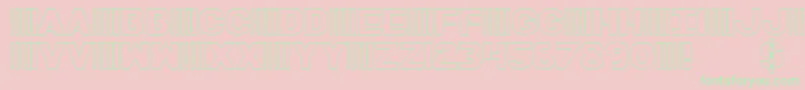 BamfOutline-Schriftart – Grüne Schriften auf rosa Hintergrund