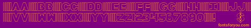 BamfOutline Font – Orange Fonts on Purple Background