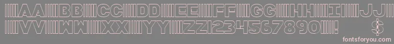 BamfOutline Font – Pink Fonts on Gray Background