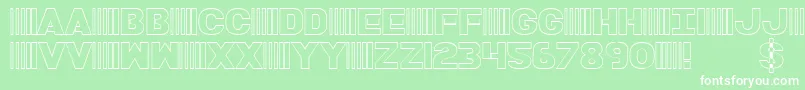 BamfOutline Font – White Fonts on Green Background