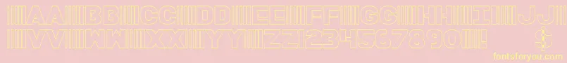 Подробнее о шрифте BamfOutline Шрифт BamfOutline – жёлтые шрифты на розовом фоне