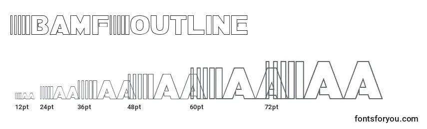 Размеры шрифта BamfOutline